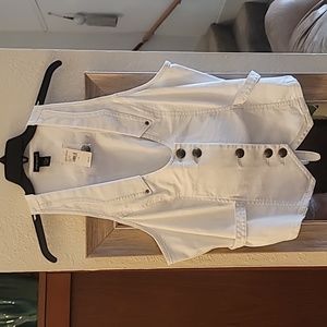 White Denim Vest